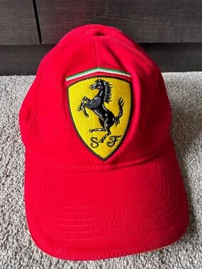 Vintage Scuderia Ferrari Racing Hat Strap Back Cotton O/S F1